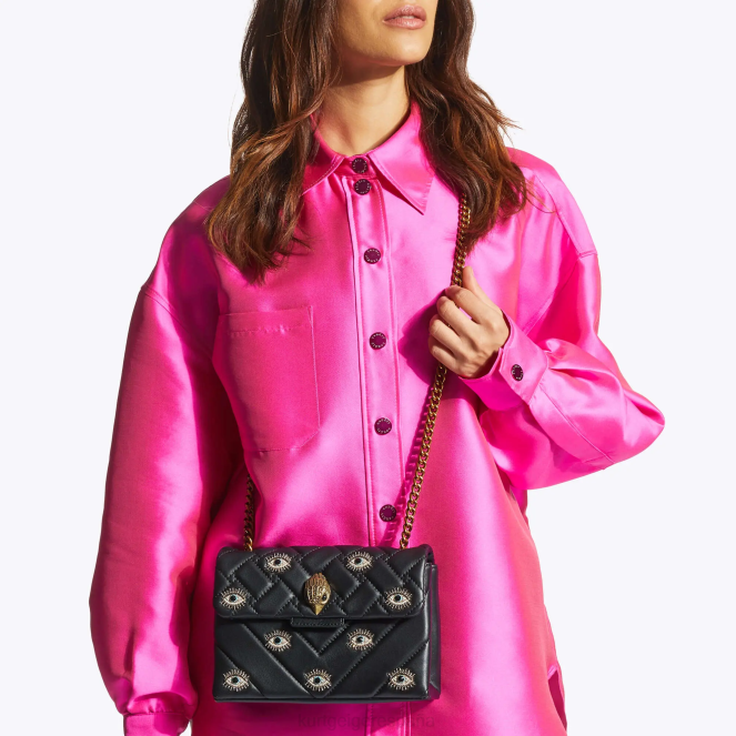 Kurt Geiger mujer bolso kensington mediano londres ojo 2LPR80 | bolsas combinación negra